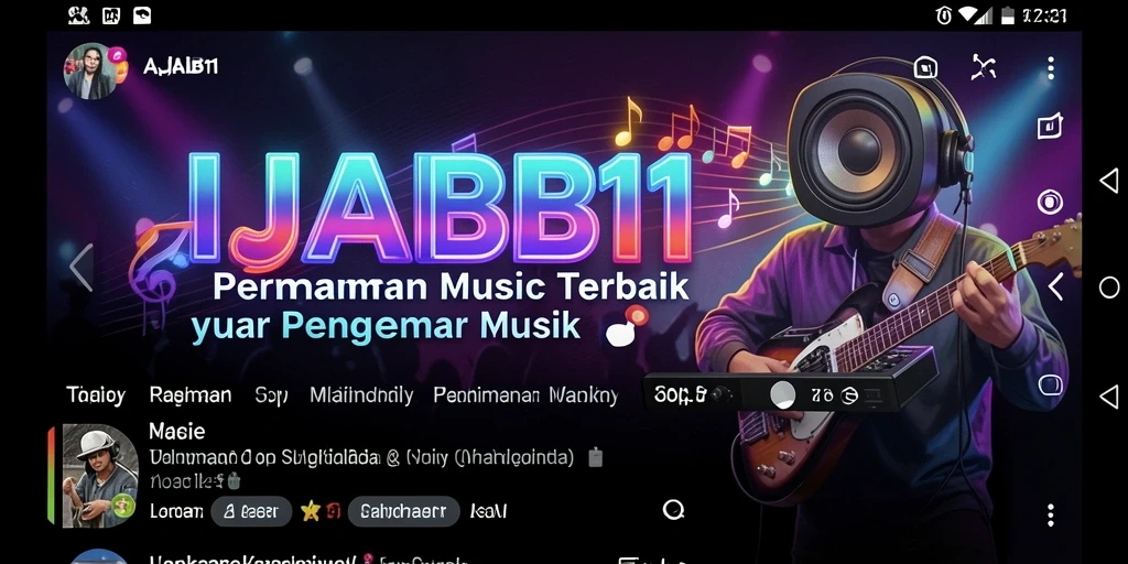 Screenshot gameplay AJAIB11 menunjukkan pemain menikmati pengalaman musik yang interaktif.