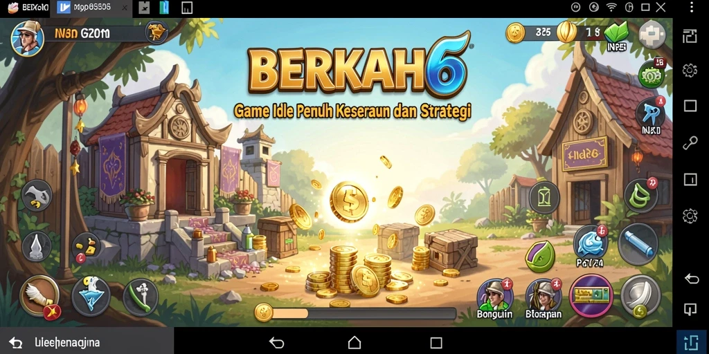 Tampilan gameplay Idle yang menarik dan penuh warna dari BERKAH6.