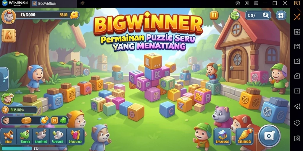 Tampilan gameplay yang menantang dan penuh warna dari BIGWINNER.