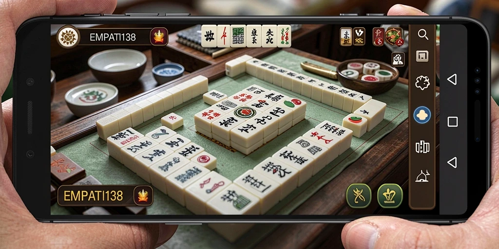 Tampilan gameplay seru dari EMPATI138, menampilkan suasana Mahjong yang interaktif.