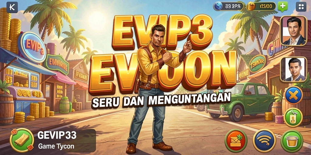 Gameplay seru dan menantang dalam mengelola bisnis Tycoon.