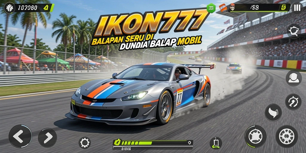 Gameplay balapan mobil yang mendebarkan dan menantang di IKON777.