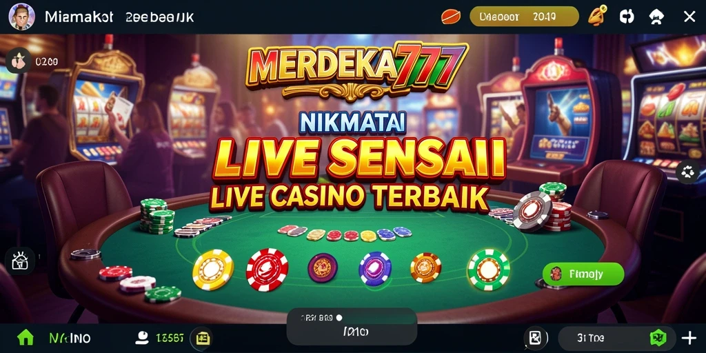 Tampilkan gameplay Live Casino yang mengasyikkan di MERDEKA777.