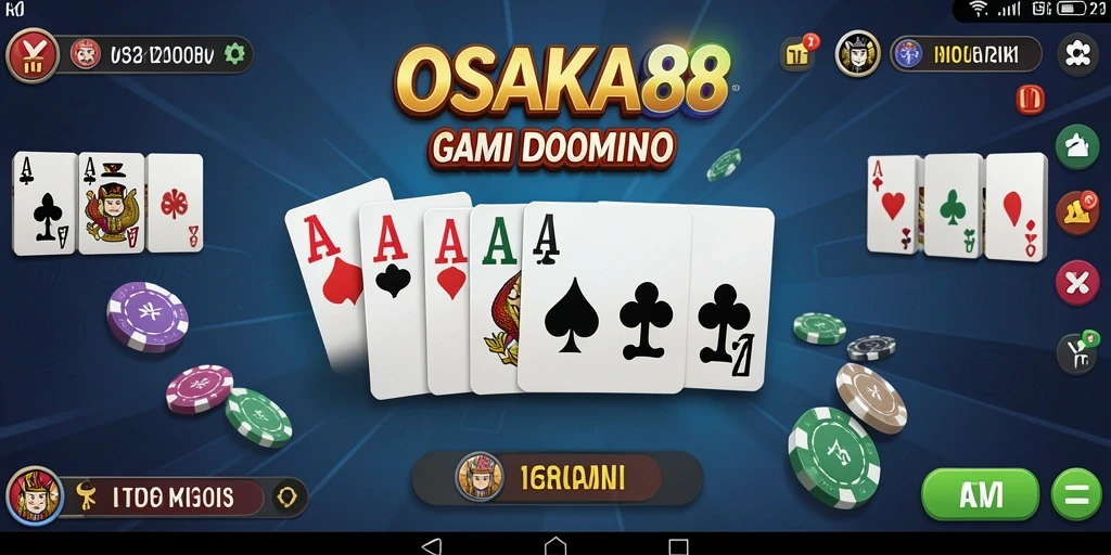 Screenshot gameplay OSAKA88 menunjukkan keseruan bermain Domino.