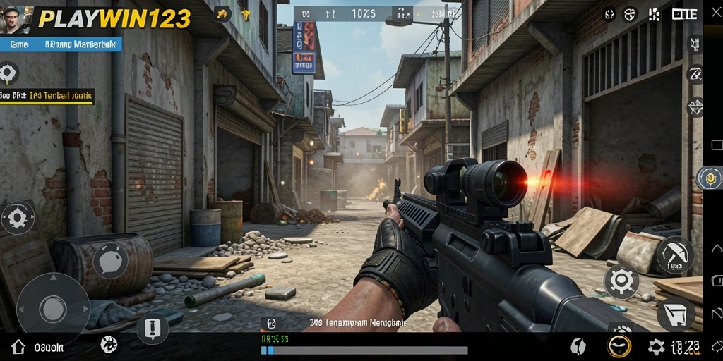Tampilan gameplay yang menegangkan dan aksi luar biasa di PLAYWIN123.