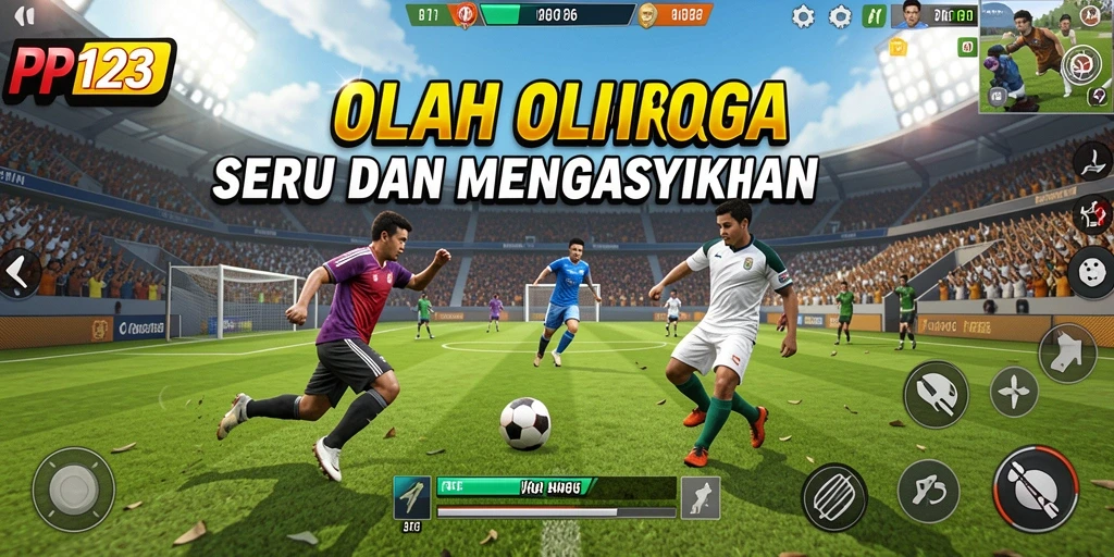 Tampilan menarik dari gameplay PP123 yang menampilkan aksi olahraga.