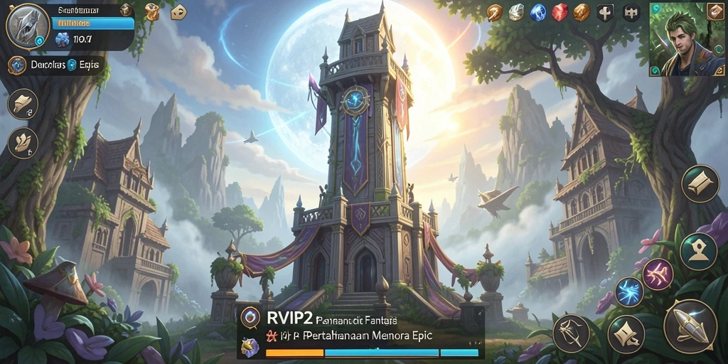 Tangkapan layar gameplay menampilkan pertahanan menara yang menakjubkan.